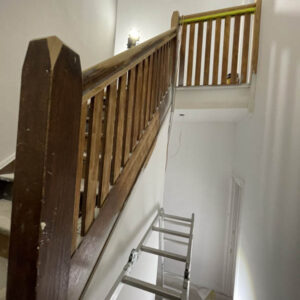 Before painting a staircase