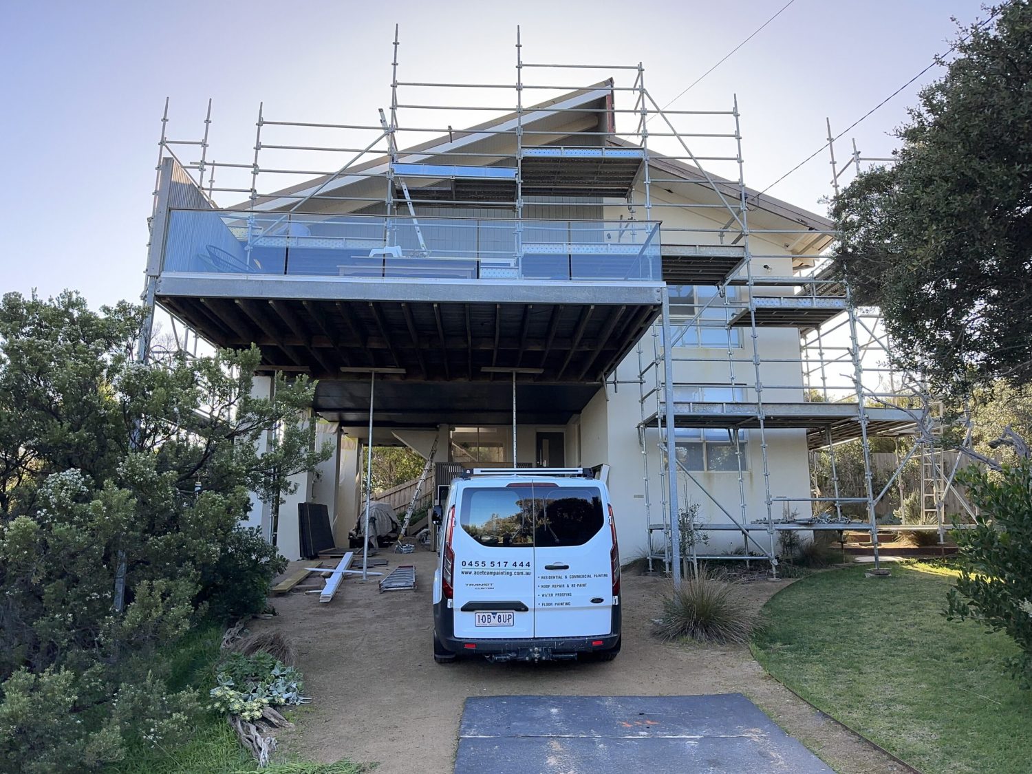 residential exterior painting job